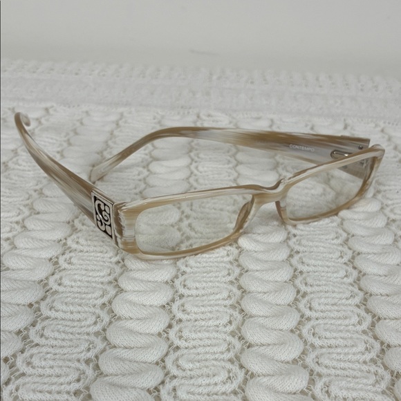 Brighton Contempo Beige Glasses Frames Size 140 Light Tortoise Cream Eyeglasses - Picture 1 of 7